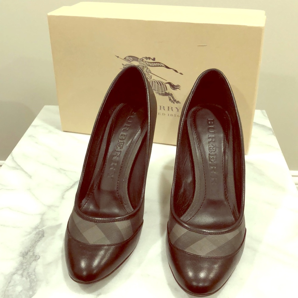 Burberry smoked check Halifax 85 pump